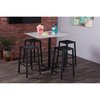 Holland Bar Stool Co 30 Tall OD211 Black Table Base w30x30 foot and 32x32 Square White Marble Top, IndoorOutdoor OD211-3030BWODS32SQWM